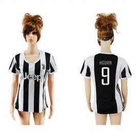 Womens Juventus #9 Higuain Home Soccer Club Jersey