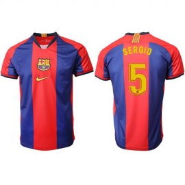 Barcelona #5 Sergio Home Soccer Club Jersey