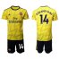 Arsenal #14 Aubameyang Away Soccer Club Jersey