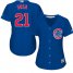 Chicago Cubs #21 Sammy Sosa Blue Alternate Womens Stitched MLB Jersey