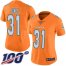 Nike Miami Dolphins #31 Byron Jones Orangen Womens Stitched NFL Limited Rush 100th Season Jersey