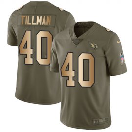 Nike Arizona Cardinals #40 Pat Tillman Olive/Gold Mens Stitched NFL Limited 2017 Salute to Service Jersey