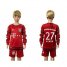 Bayern Munchen #27 Alaba Home Long Sleeves Kid Soccer Club Jersey