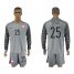 Poland #25 Tyton Grey Goalkeeper Long Sleeves Soccer Country Jersey