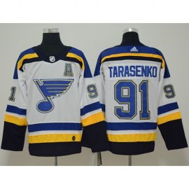 Adidas St. Louis Blues #91 Vladimir Tarasenko White Road Authentic Stitched NHL Jersey
