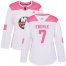 Adidas New York Islanders #7 Jordan Eberle White/Pink Authentic Fashion Womens Stitched NHL Jersey