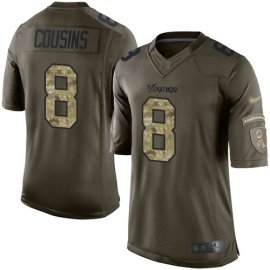 Nike Minnesota Vikings #8 Kirk Cousins Green Mens Stitched NFL Limited 2015 Salute to Service Jersey