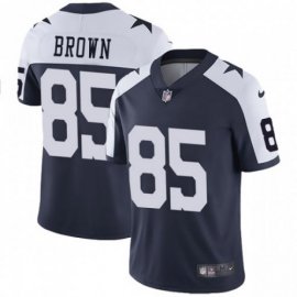 Nike Dallas Cowboys #85 Noah Brown Navy Blue Thanksgiving Mens Stitched NFL Vapor Untouchable Limited Throwback Jersey
