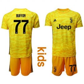 Juventus Blank Black Goalkeeper Kid Soccer Club Jersey