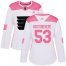 Adidas Philadelphia Flyers #53 Shayne Gostisbehere White/Pink Authentic Fashion Womens Stitched NHL Jersey