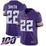Nike Minnesota Vikings #22 Harrison Smith Purple Team Color Mens Stitched NFL 100th Season Vapor Limited Jersey