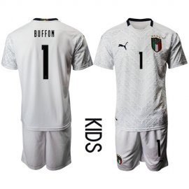 Italy #1 Buffon Away Kid Soccer Country Jersey