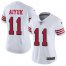 Nike San Francisco 49ers #11 Brandon Aiyuk White Womens Stitched NFL Limited Rush Jersey
