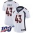 Nike Denver Broncos #43 Joe Jones White Womens Stitched NFL 100th Season Vapor Untouchable Limited Jersey