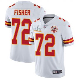 Nike Kansas City Chiefs #72 Eric Fisher White Mens Super Bowl LV Bound Stitched NFL Vapor Untouchable Limited Jersey