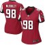 Nike Atlanta Falcons #98 Takkarist McKinley Red Team Color Womens Stitched NFL Elite Jersey
