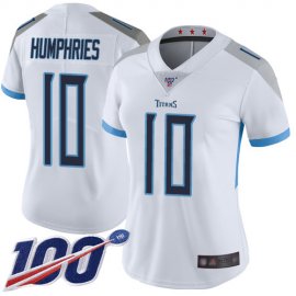 Nike Tennessee Titans #10 Adam Humphries White Womens Stitched NFL 100th Season Vapor Limited Jersey