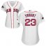 Boston Red Sox #23 Blake Swihart White Home 2018 World Series Champions Womens Stitched MLB Jersey