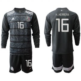 Mexico #16 H.Herrera Home Long Sleeves Soccer Country Jersey
