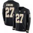 Nike New Orleans Saints #27 Malcolm Jenkins Black Team Color Mens Stitched NFL Limited Therma Long Sleeve Jersey