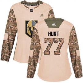 Adidas Vegas Golden Knights #77 Brad Hunt Camo Authentic 2017 Veterans Day Womens Stitched NHL Jersey