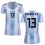 Womens Argentina #13 Kranevitter Home Soccer Country Jersey