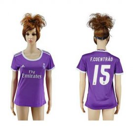 Womens Real Madrid #15 F.Coentrao Away Soccer Club Jersey