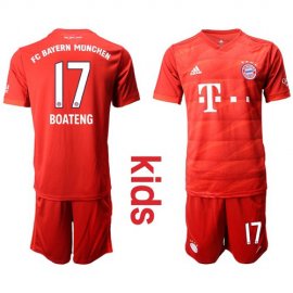 Bayern Munchen #17 Boateng Home Kid Soccer Club Jersey