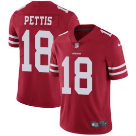 Nike San Francisco 49ers #18 Dante Pettis Red Team Color Youth Stitched NFL Vapor Untouchable Limited Jersey