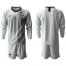 France Blank Grey Goalkeeper Long Sleeves Soccer Country Jersey