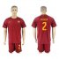 Roma #2 Rudiger Red Home Soccer Club Jersey