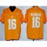 Tennessee Volunteers 16 Peyton Manning Orange College Football Techfit NCAA Jersey