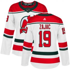 Adidas New Jersey Devils #19 Travis Zajac White Alternate Authentic Womens Stitched NHL Jersey