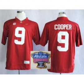 Alabama Crimson Tide 9 Amari Cooper Red Limited College Football NCAA Jerseys 2014 All State Sugar Bowl Game Patch