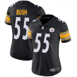 Nike Pittsburgh Steelers #55 Devin Bush Black Team Color Womens Stitched NFL Vapor Untouchable Limited Jersey