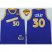Warriors #30 Stephen Curry Blue Throwback The Finals Patch Stitched NBA Jersey