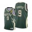 Nike Milwaukee Bucks #9 Bobby Portis Womens 2021 NBA Finals Champions Swingman Earned Edition Jersey Green Womens