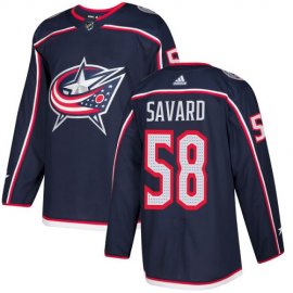 Adidas Columbus Blue Jackets #58 David Savard Navy Blue Home Authentic Stitched NHL Jersey