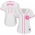 Chicago Cubs #17 Kris Bryant White/Pink Fashion Womens Stitched MLB Jersey