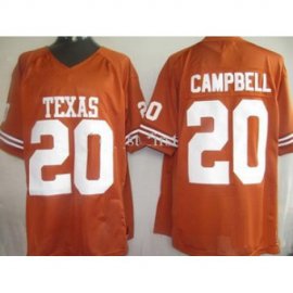 Texas Longhorns 20 Earl Campbell Orange NCAA Jerseys