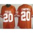 Texas Longhorns 20 Earl Campbell Orange NCAA Jerseys