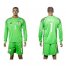 Germany #1 Neuer Green Goalkeeper Long Sleeves Soccer Country Jersey