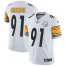 Nike Pittsburgh Steelers #91 Kevin Greene White Mens Stitched NFL Vapor Untouchable Limited Jersey