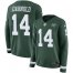 Nike New York Jets #14 Sam Darnold Green Team Color Womens Stitched NFL Limited Therma Long Sleeve Jersey
