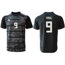 Mexico #9 Raul Black Soccer Country Jersey