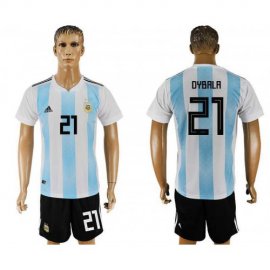 Argentina #21 DYBALA Home 2018 FIFA World Cup Soccer Jersey