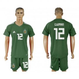 Argentina #12 GUZMAN Army Green Goalkeeper 2018 FIFA World Cup Soccer Jersey