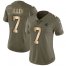 Nike Carolina Panthers #7 Kyle Allen Olive/Gold Womens Stitched NFL Limited 2017 Salute to Service Jersey
