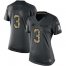 Nike Carolina Panthers #3 Will Grier Black Womens Stitched NFL Limited 2016 Salute to Service Jersey