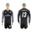 Real Madrid #13 K.Casilla Sec Away Long Sleeves Soccer Club Jersey